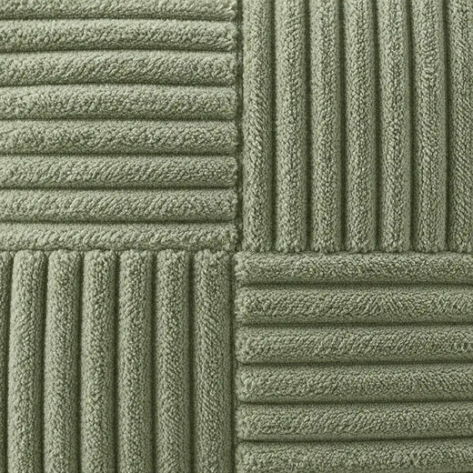 Throw Pillow Covers, Set of 2 - Corduroy Patchwork 18 x 18 in - Green