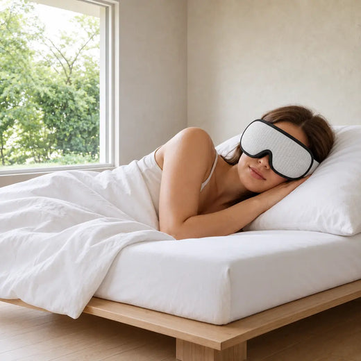 Sleep Mask - Contoured 3D Eye Mask with Adjustable Strap - Beige