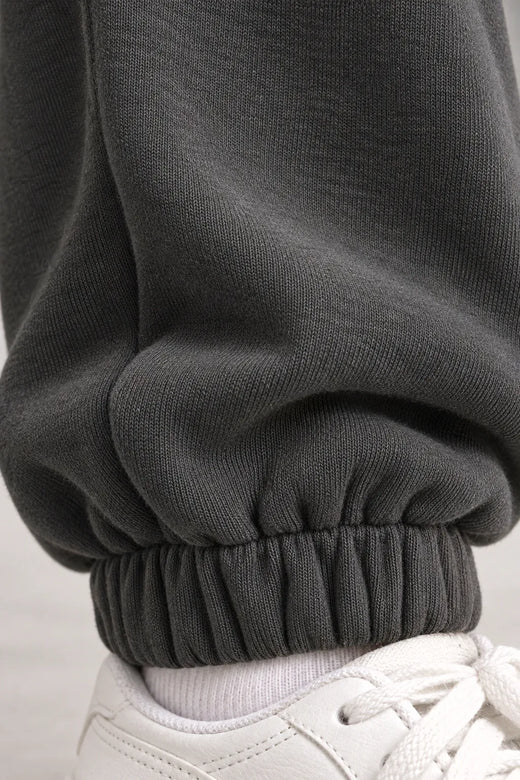 Women's Jogger Sweatpants - High Waist Baggy Lounge Pants with Pockets - Charcoal