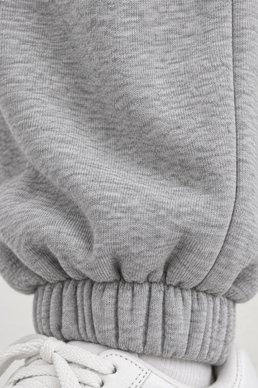 Women's Jogger Sweatpants - High Waist Baggy Lounge Pants with Pockets - Heather Gray
