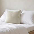 Throw Pillow Covers, Set of 2 - Corduroy Patchwork 18 x 18 in - Beige