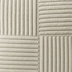 Throw Pillow Covers, Set of 2 - Corduroy Patchwork 18 x 18 in - Beige