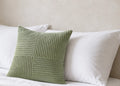 Throw Pillow Covers, Set of 2 - Corduroy Patchwork 18 x 18 in - Green