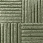 Throw Pillow Covers, Set of 2 - Corduroy Patchwork 18 x 18 in - Green