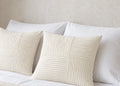Throw Pillow Covers, Set of 2 - Corduroy Patchwork 18 x 18 in - White