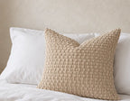 Throw Pillow Covers, Set of 2 - Chenille Bobble Weave - Khaki