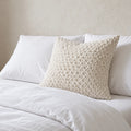 Throw Pillow Covers, Set of 2 - Chenille Bobble Weave - Milky White