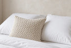 Throw Pillow Covers, Set of 2 - Chenille Bobble Weave - Milky White