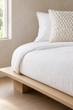 Throw Pillow Covers, Set of 2 - Chenille Bobble Weave - Milky White