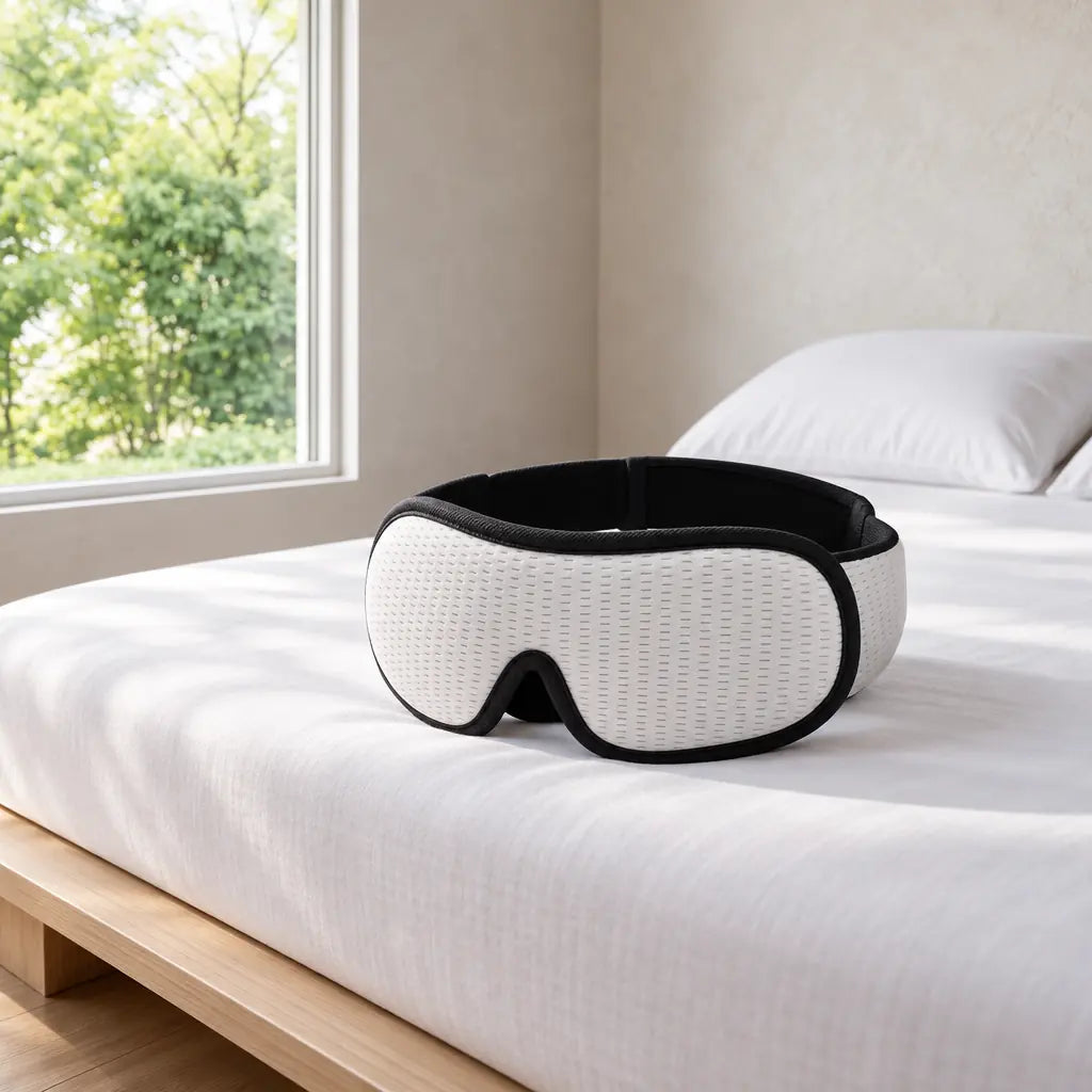 Sleep Mask - Contoured 3D Eye Mask with Adjustable Strap - Beige