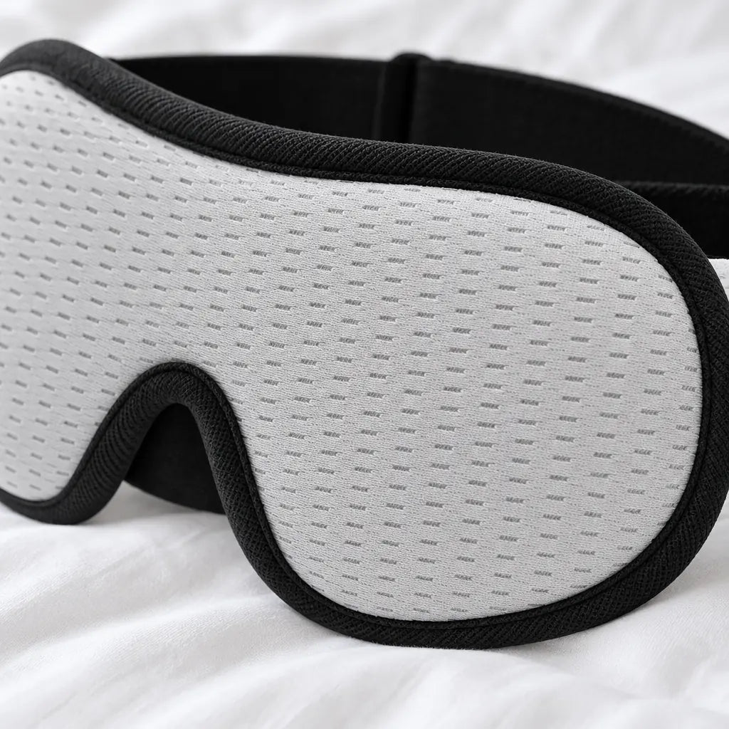 Sleep Mask - Contoured 3D Eye Mask with Adjustable Strap - Beige