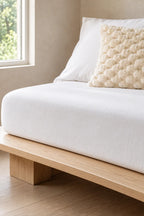 Throw Pillow Covers, Set of 2 - Bubble Textured Plush - Cream