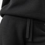 Women's Turtleneck Knit Lounge Set - Sweater & Wide-Leg Pants - Black