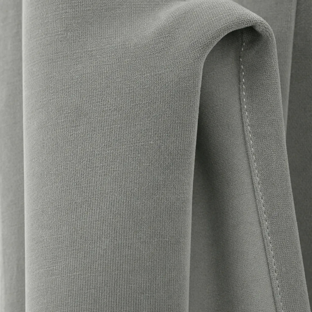 Chenille Blackout Curtains, 2 Panels - 98% Light Blocking - Gray