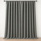 Chenille Blackout Curtains, 2 Panels - 98% Light Blocking - Gray
