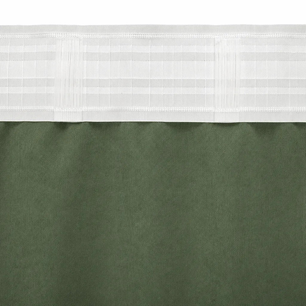 Chenille Blackout Curtains, 2 Panels - 98% Light Blocking - Green