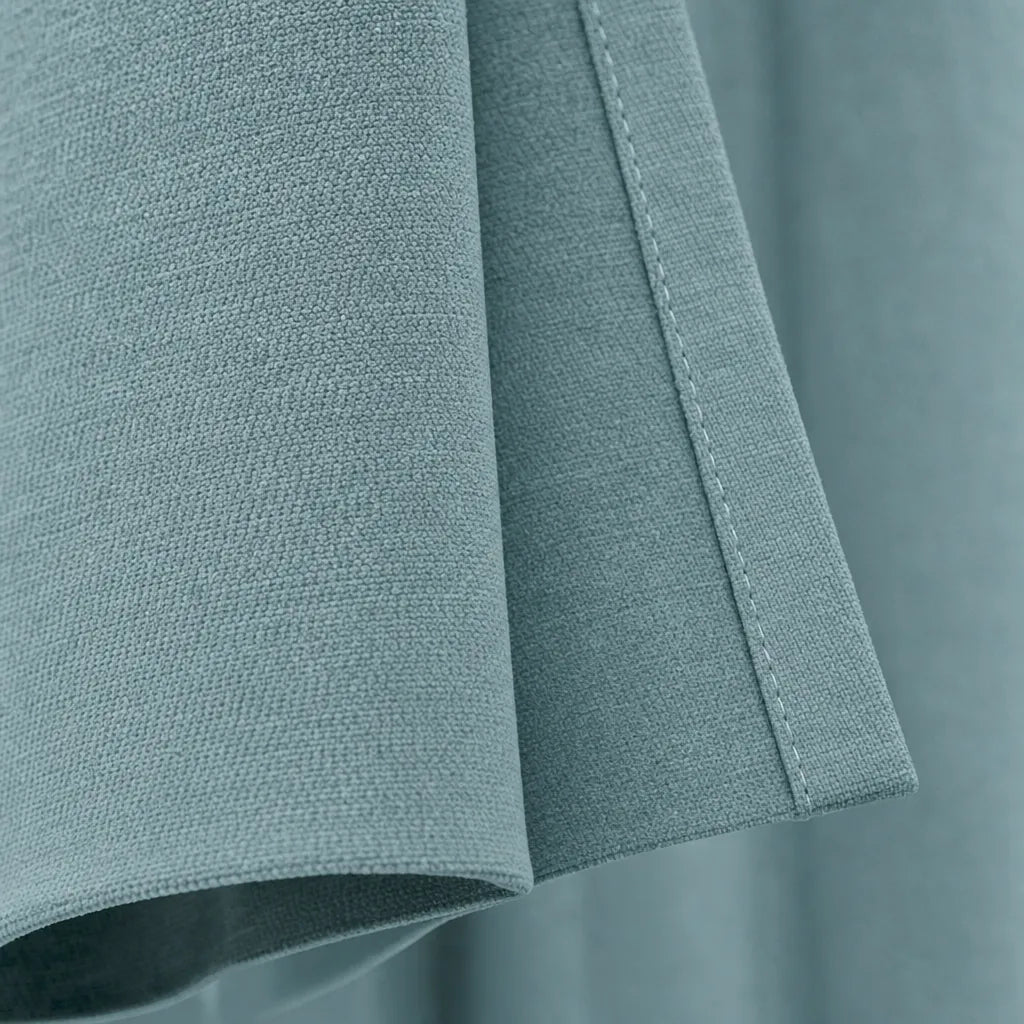 Chenille Blackout Curtains, 2 Panels - 98% Light Blocking - Teal