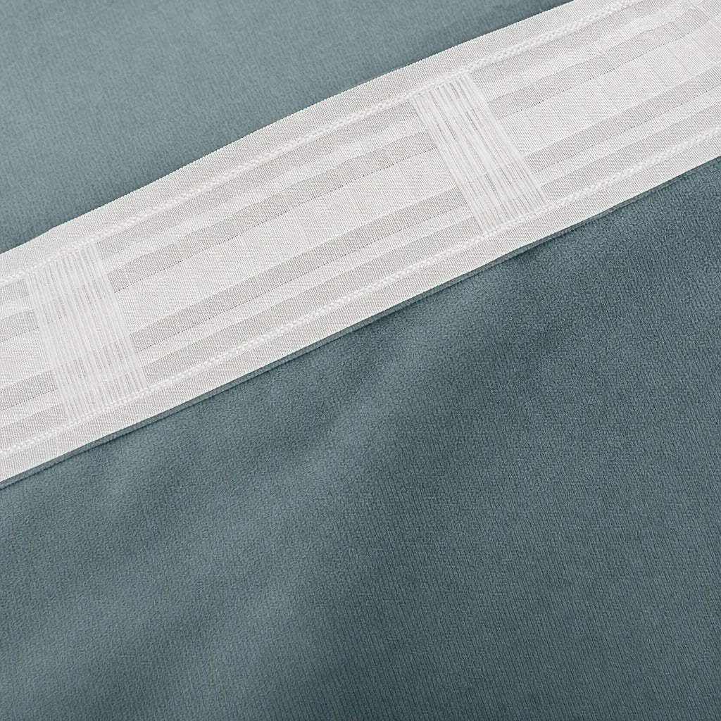 Chenille Blackout Curtains, 2 Panels - 98% Light Blocking - Teal