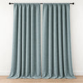 Chenille Blackout Curtains, 2 Panels - 98% Light Blocking - Teal