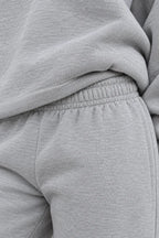 Women's Hoodie Lounge Set - Oversized Hoodie & Wide-Leg Sweatpants - Light Gray