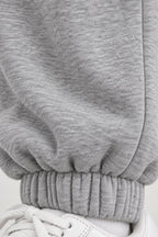 Women's Jogger Sweatpants - High Waist Baggy Lounge Pants with Pockets - Heather Gray