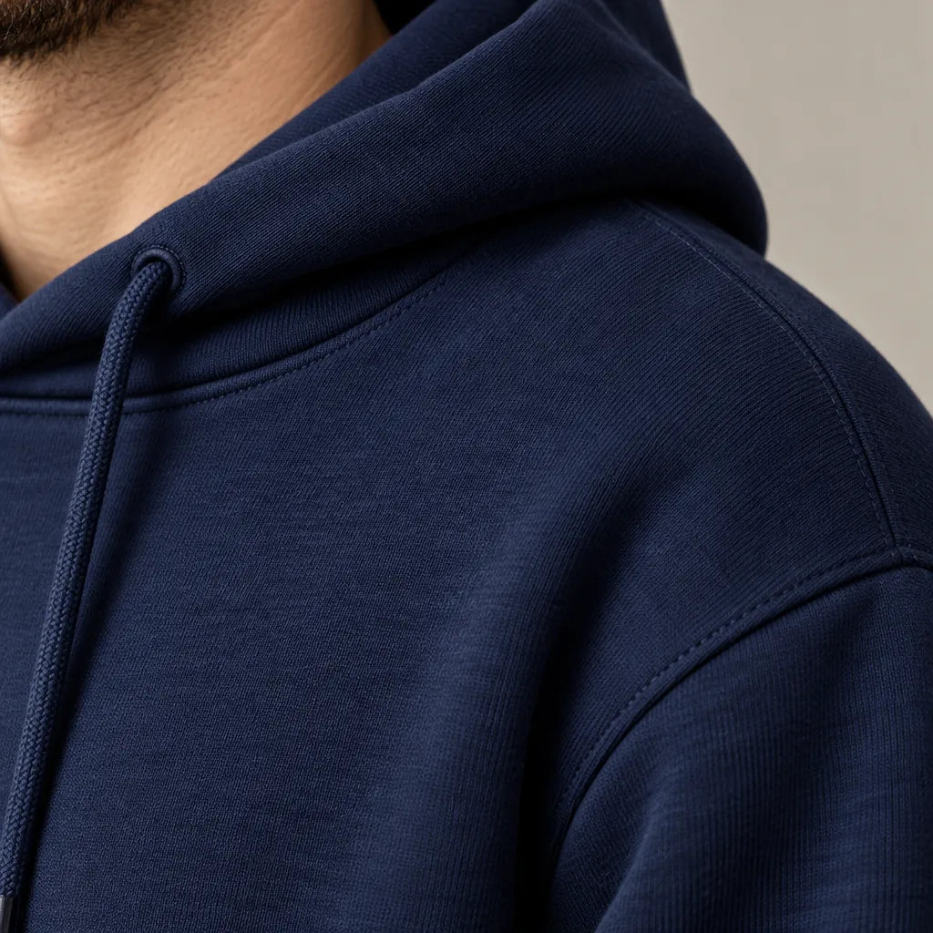 Men's Hoodie Lounge Set - Oversized Hoodie & Cuffed Joggers - Navy