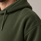 Men's Hoodie Lounge Set - Oversized Hoodie & Cuffed Joggers - Olive