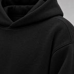 Men's Hoodie Lounge Set - Pullover Hoodie & Drawstring Jogger Pants - Black