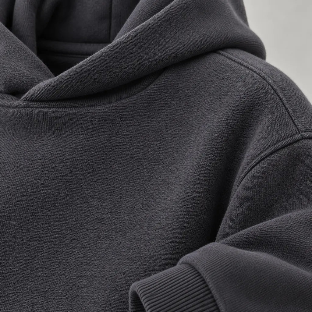 Men's Hoodie Lounge Set - Pullover Hoodie & Drawstring Jogger Pants - Charcoal